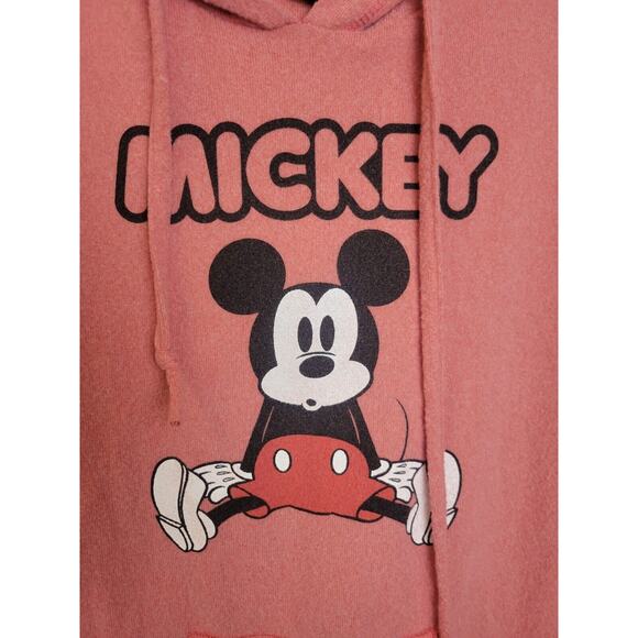 Disney Orange Mickey Mouse Graphic Pullover Hoodie Sweatshirt Women's Size Large - Picture 7 of 9